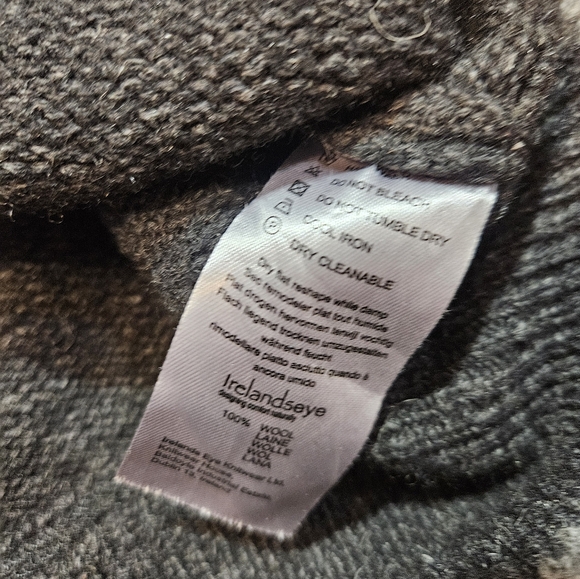 Aran Sweater Market Irish Wool Quarter Zip XL - Picture 8 of 9